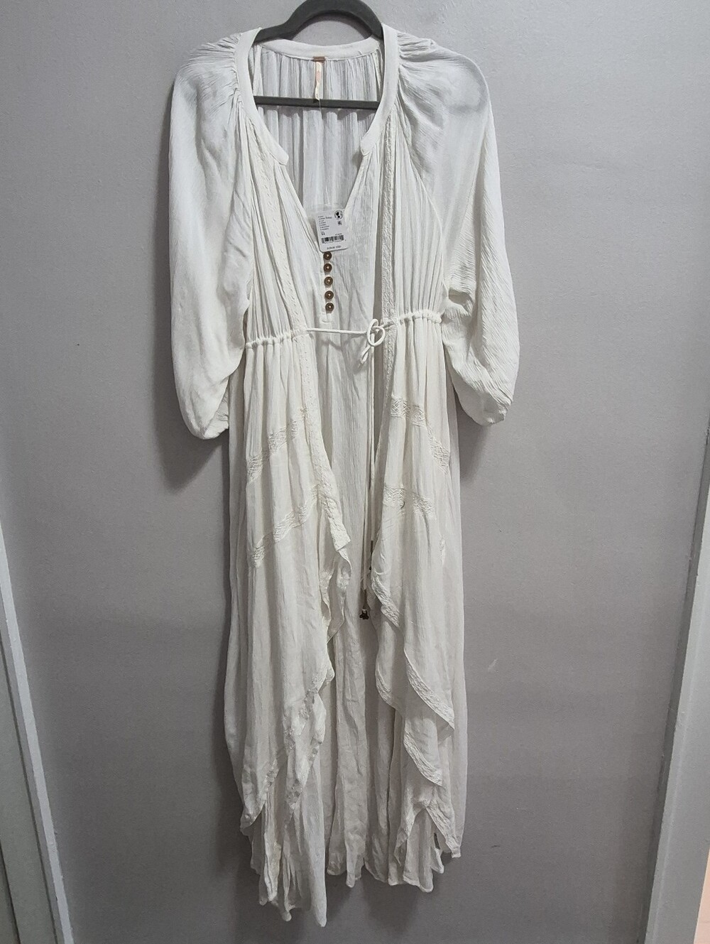 Free People NWT Plenty of Love Maxi Dress In Ivory Size XS - Picture 4 of 9